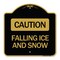 Signmission Designer Series Falling Ice and Snow, Black & Gold Aluminum Architectural Sign, 18" H, BG-1818-24286 A-DES-BG-1818-24286 - alternate 1